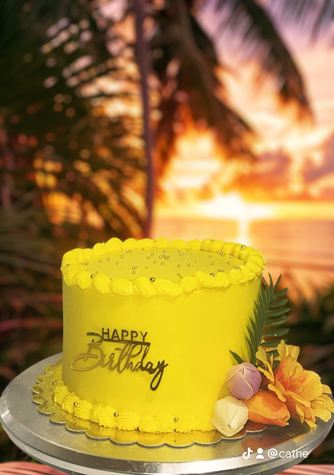 Gâteau jaune tropical